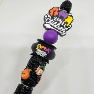 Handmade Halloween Hocus Pocus Beaded Silicone Focal Bead Pen